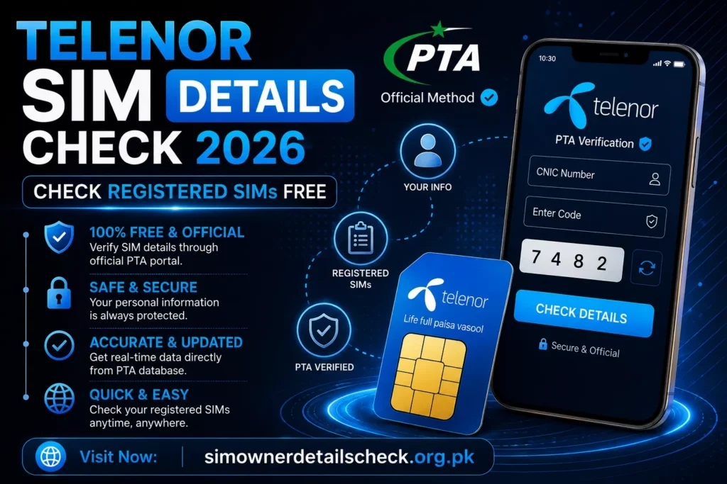 telenor sim details check